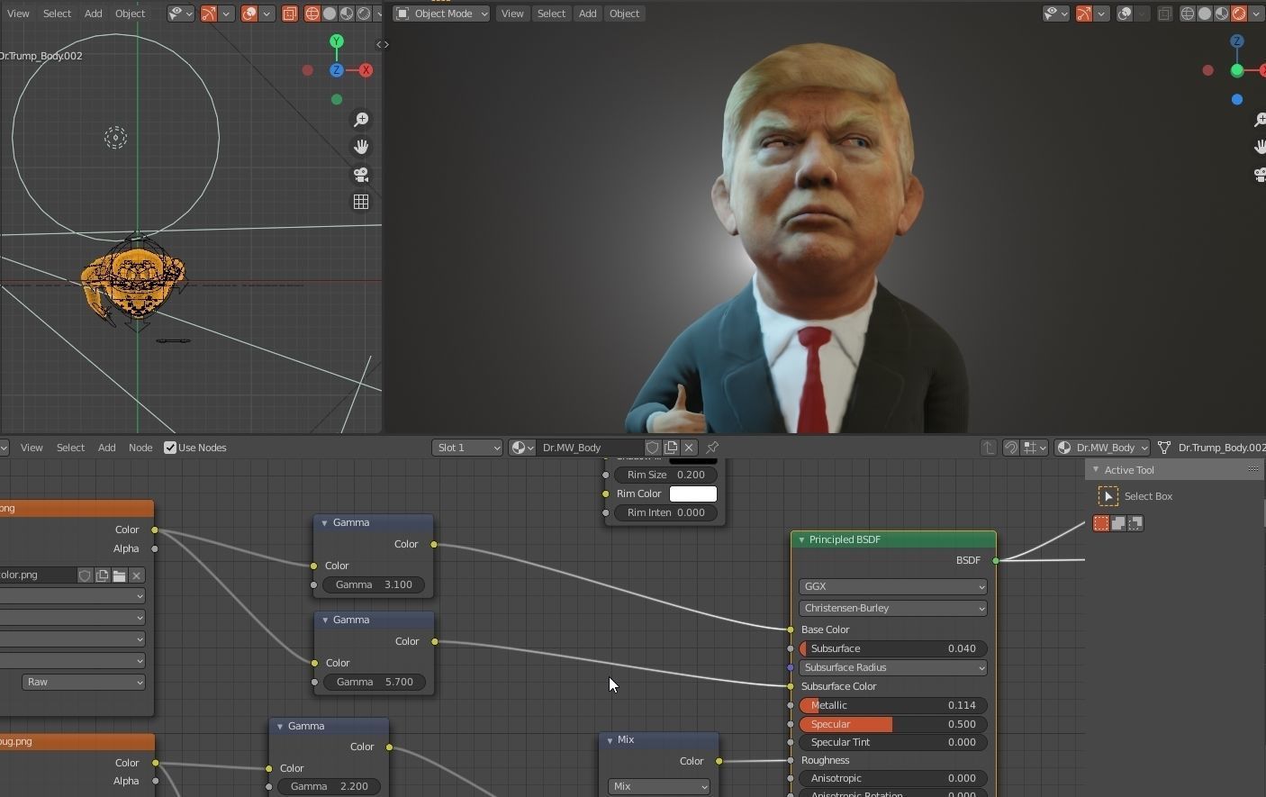 Trump Low-poly 3D model_20