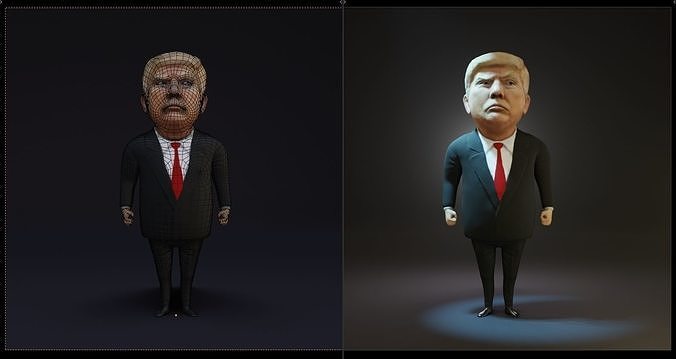 Trump Low-poly 3D model