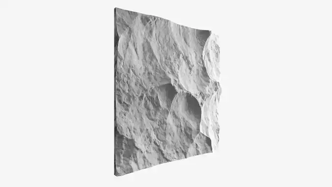 470-RockPanel piece of rock on wall