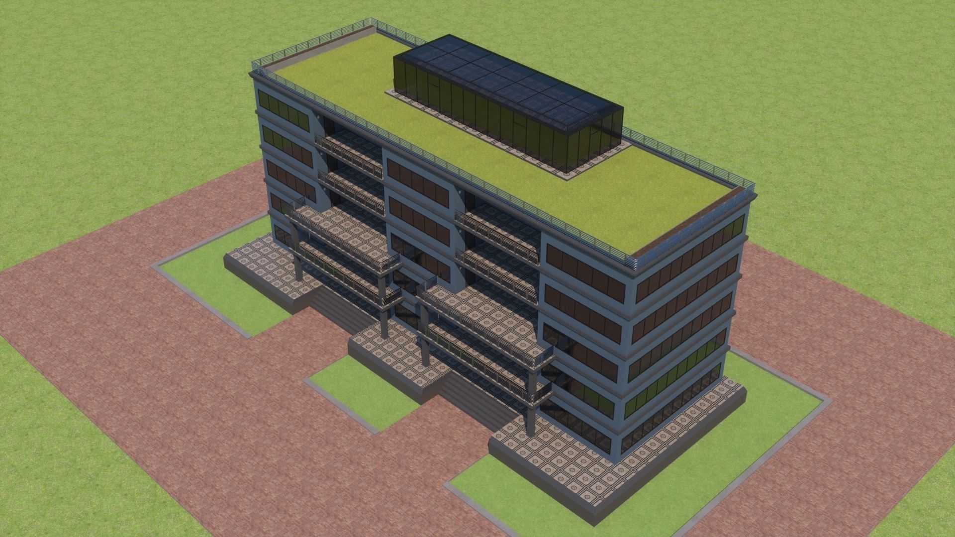 Corporate Building 3D model_2
