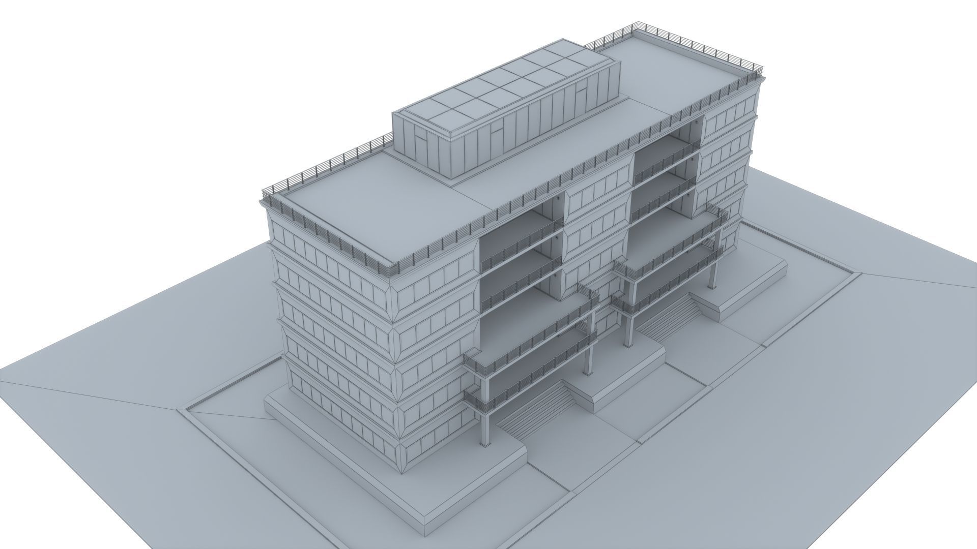 Corporate Building 3D model_9