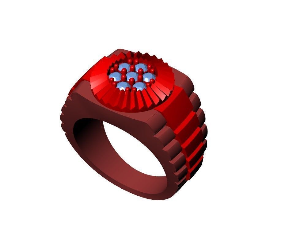 Rolex ring 2 3D print model_2