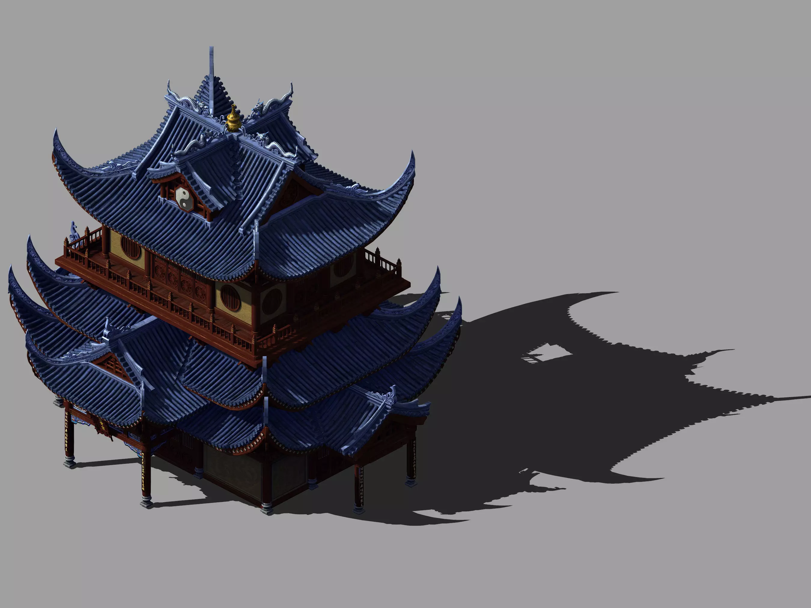 Religion-Taoism-Main Building 12 3D model_0