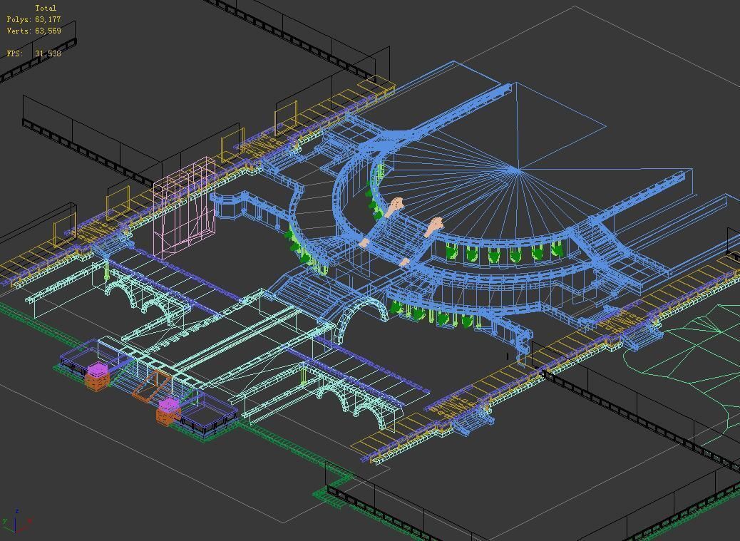 Religion-Taoism-Main Building 12 3D model_3