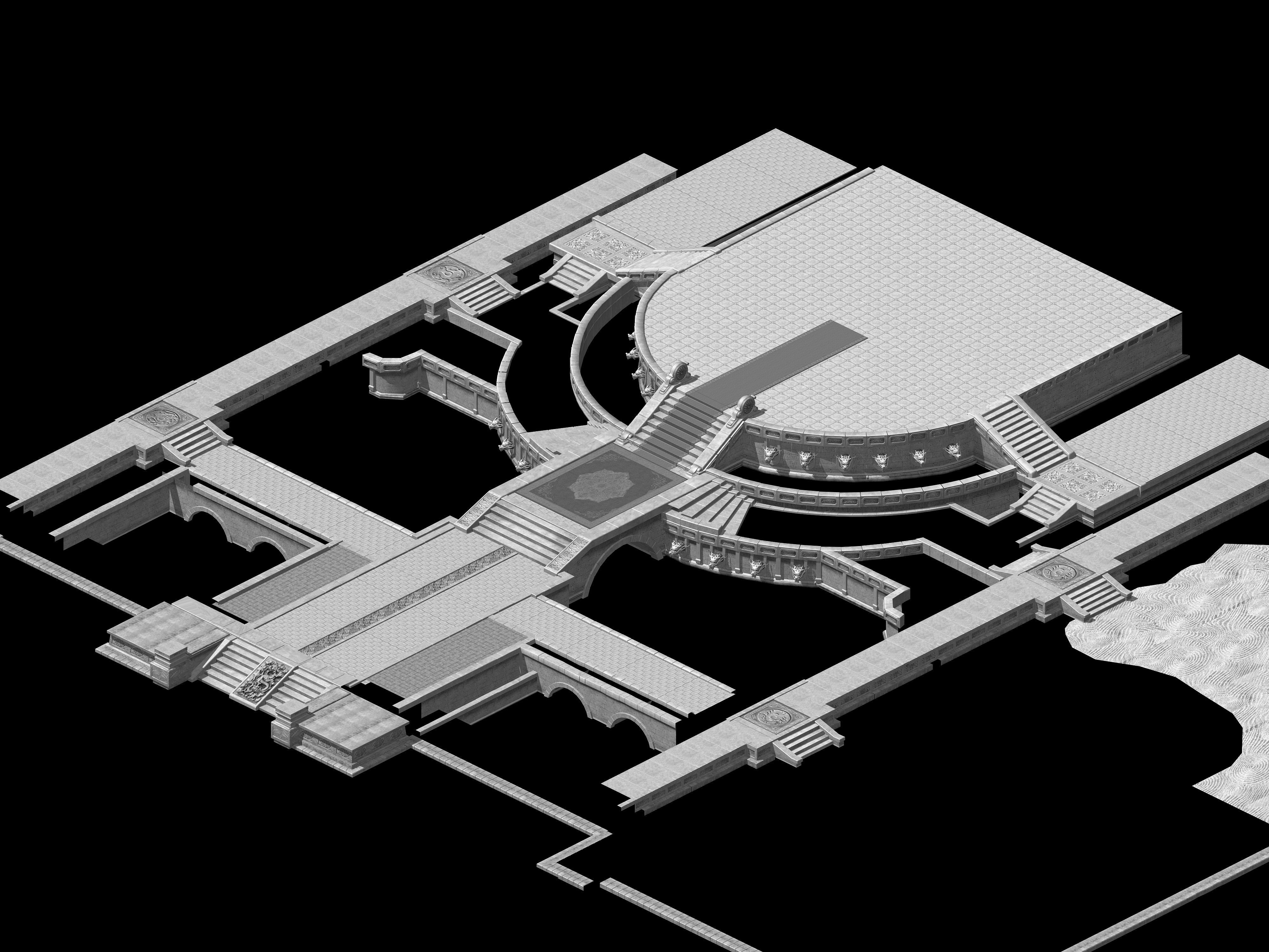 Religion-Taoism-Main Building 12 3D model_2