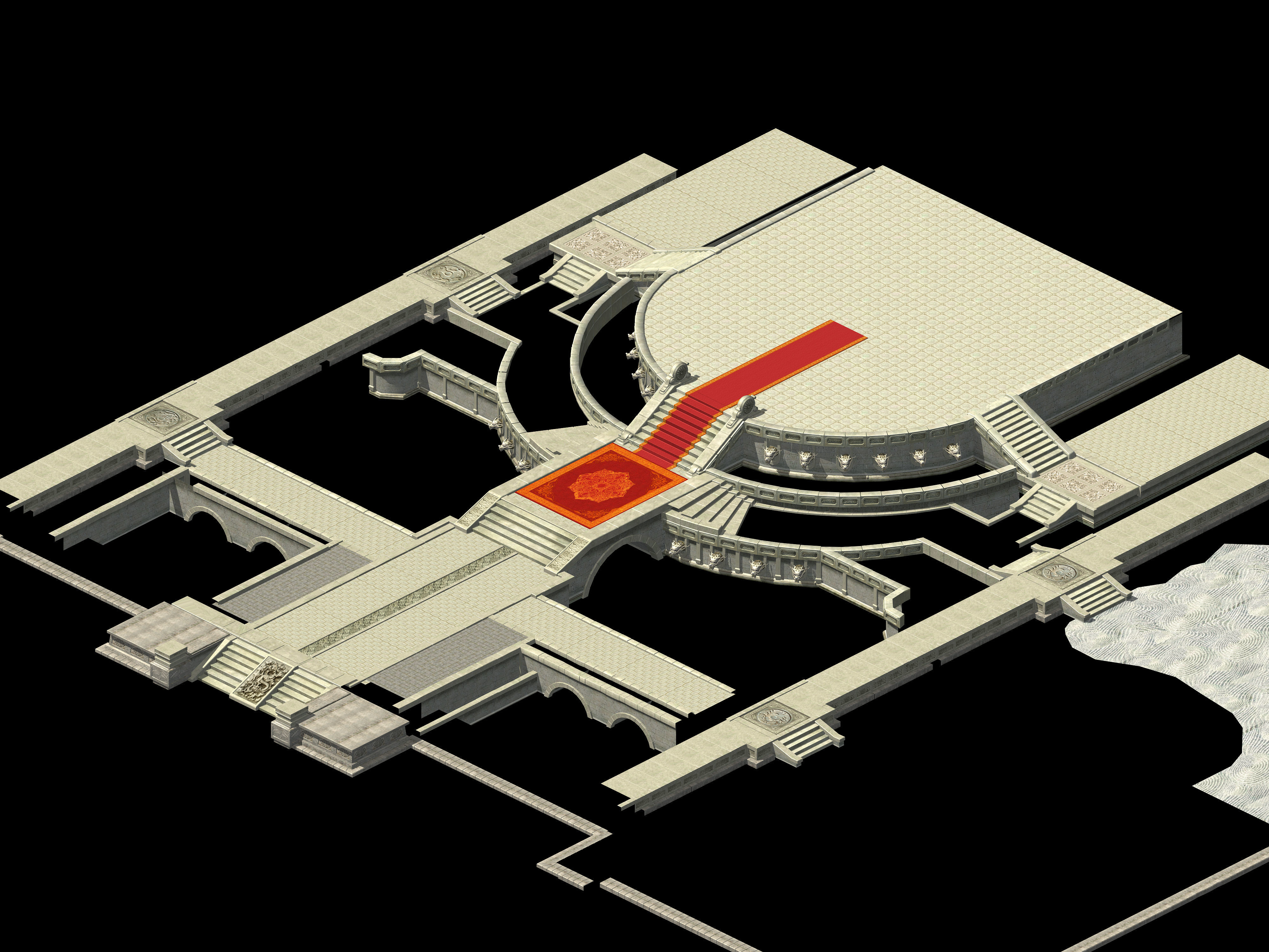 Religion-Taoism-Main Building 12 3D model_1