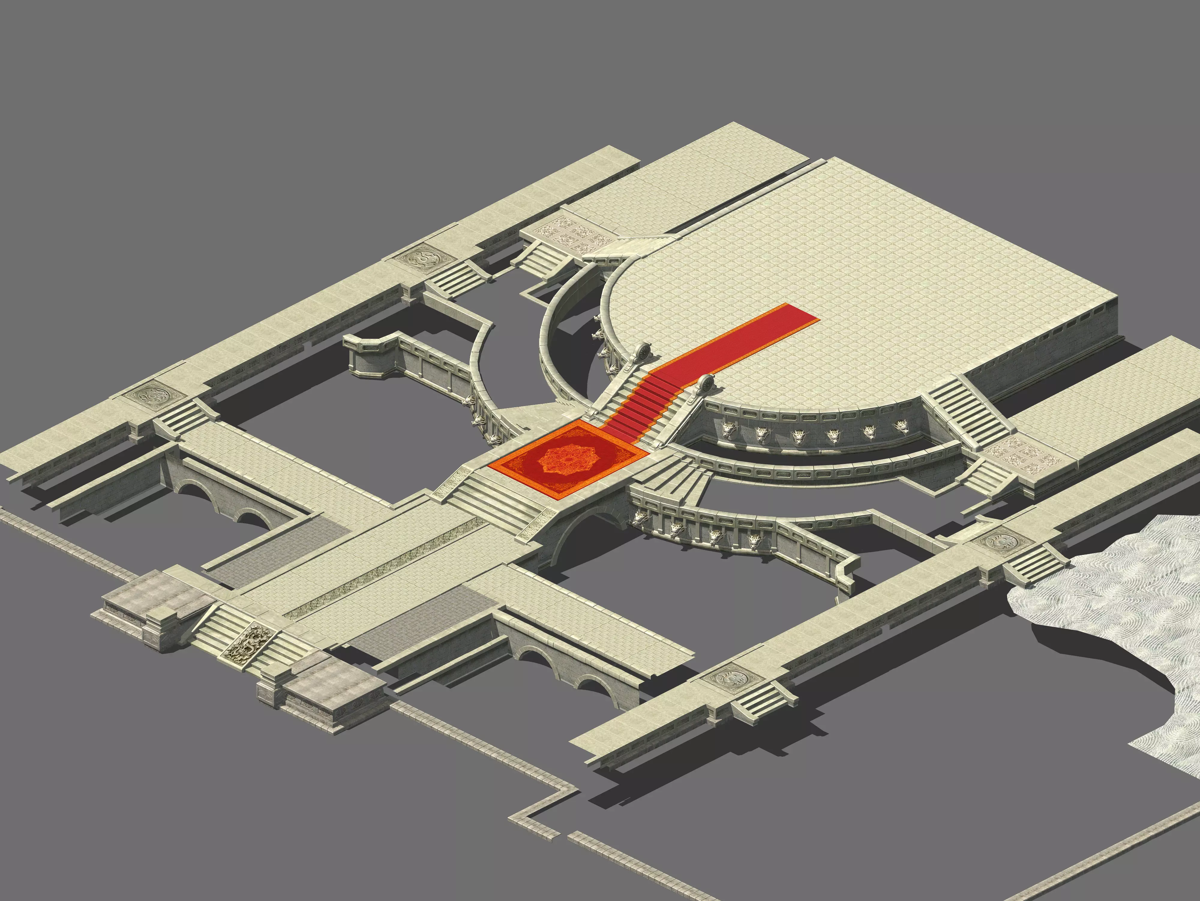 Religion-Taoism-Main Building 12 3D model_0