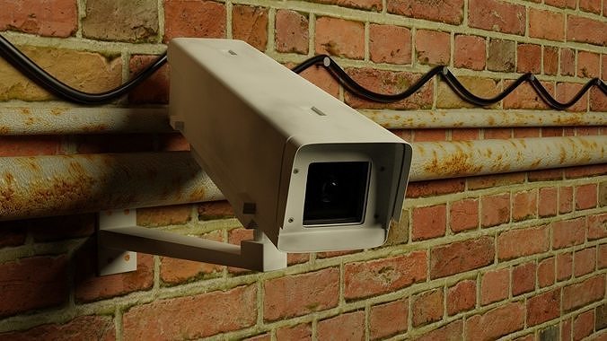 Outdoor surveillance camera 3D model