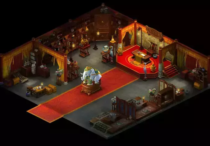 Religion-Buddhism-Dahonglu Temple-Indoor