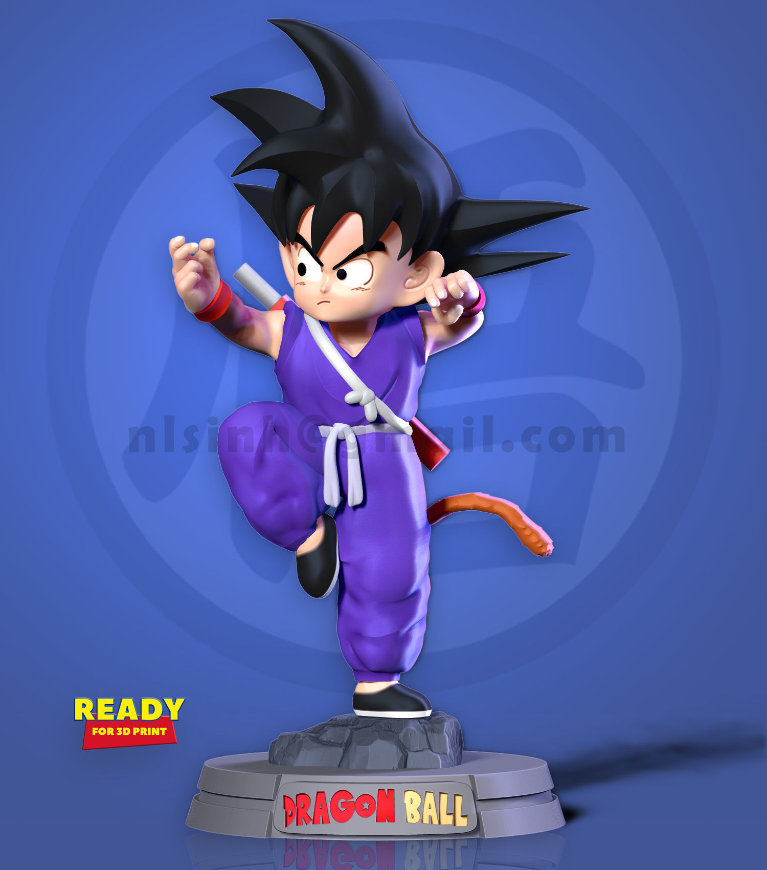 Teen Goku 3D print model_14