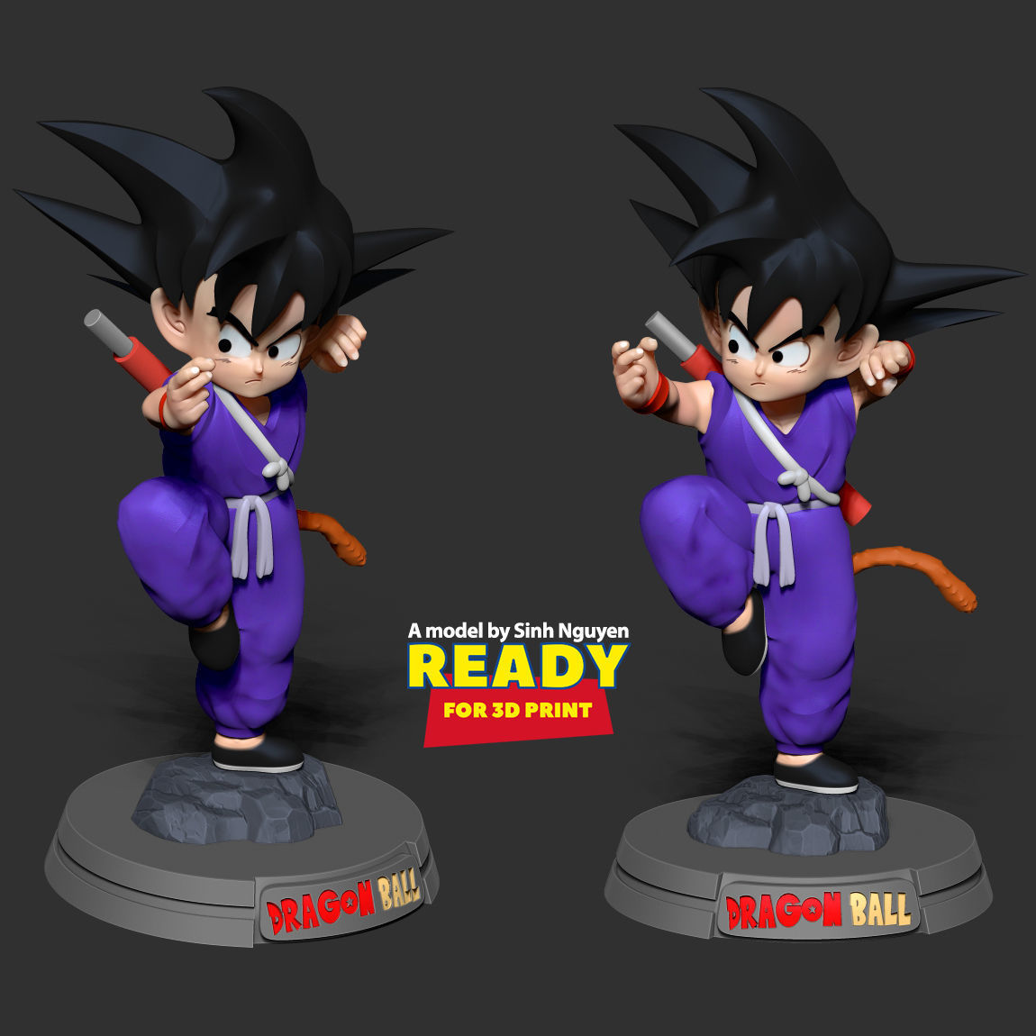 Teen Goku 3D print model_1