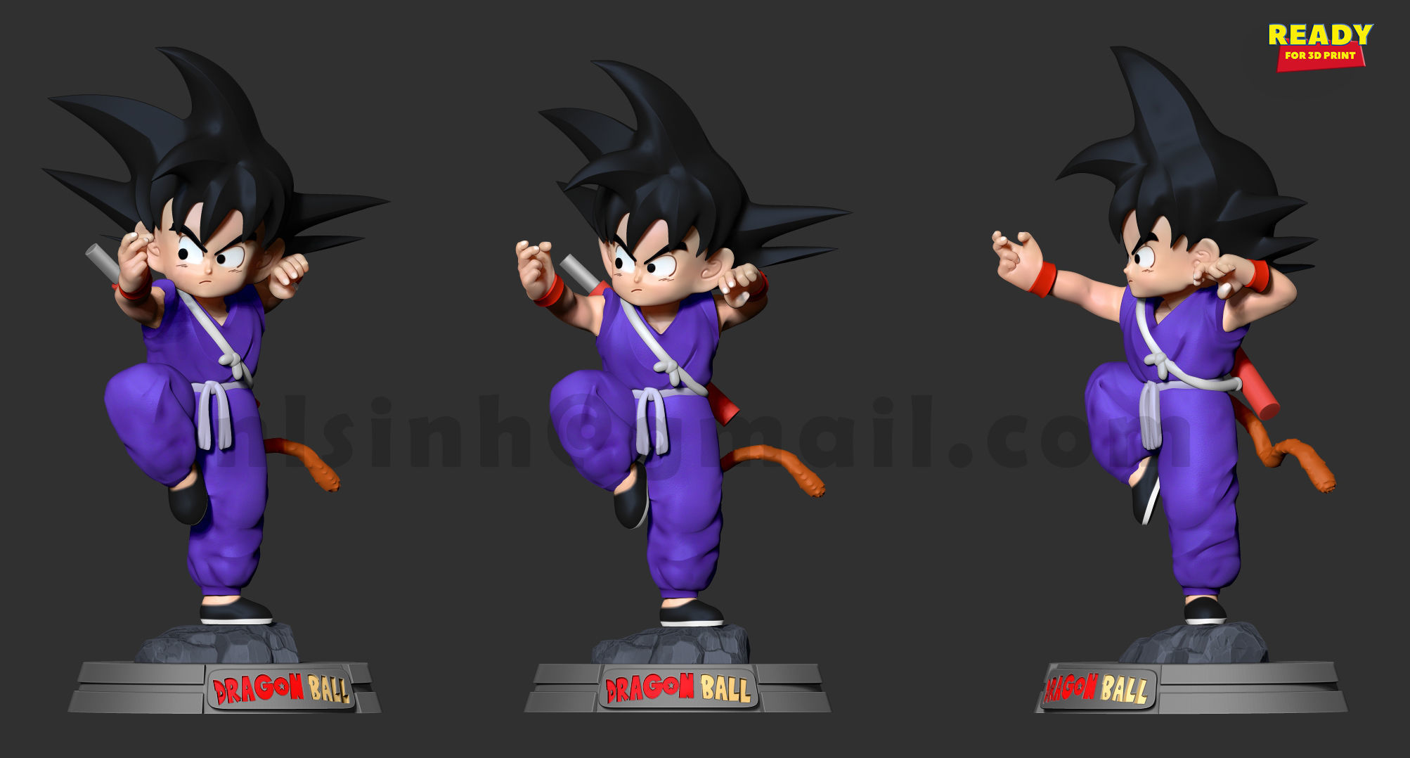 Teen Goku 3D print model_3