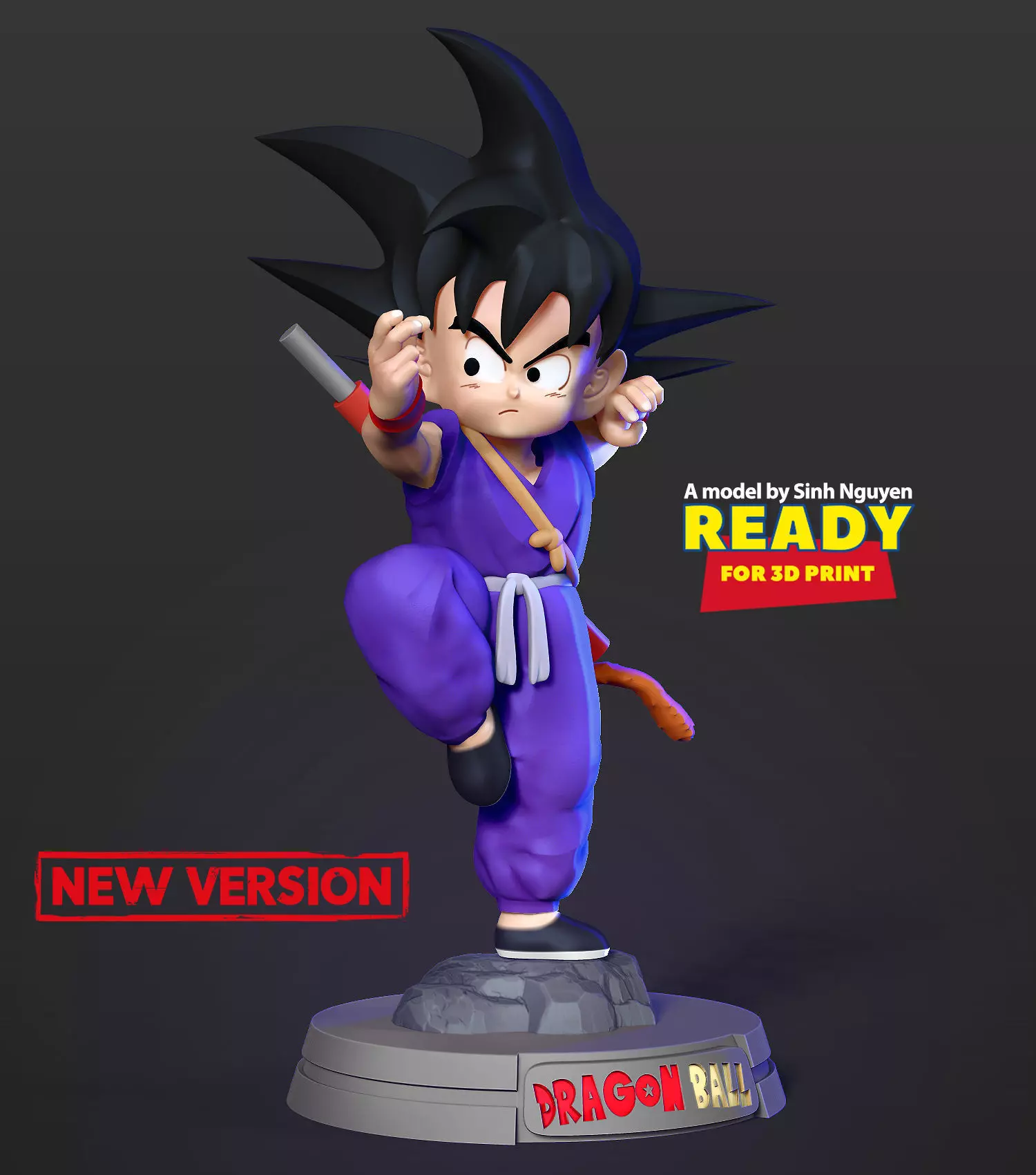 Teen Goku 3D print model_0