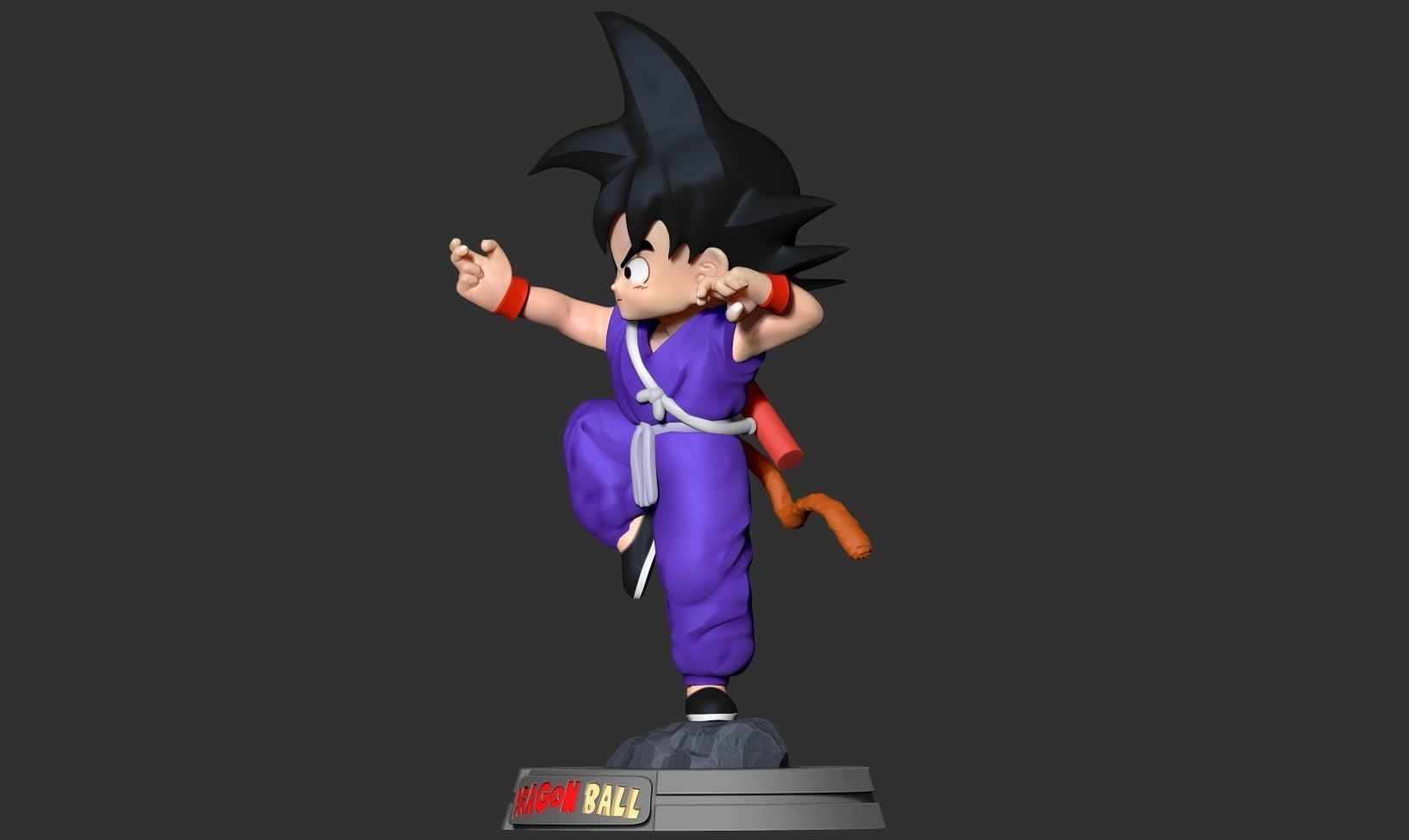 Teen Goku 3D print model_12