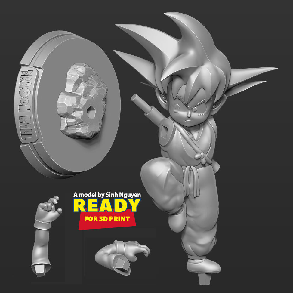 Teen Goku 3D print model_2