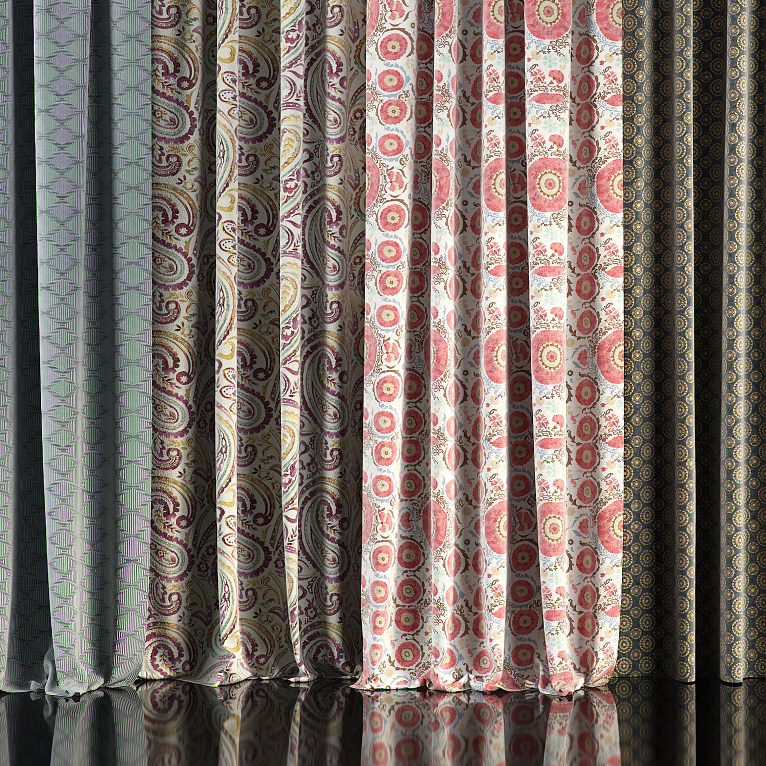 Curtain Set 60 3D model_2