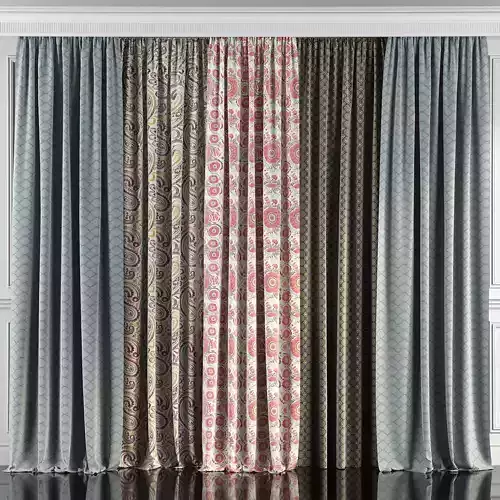 Curtain Set 60 3D model
