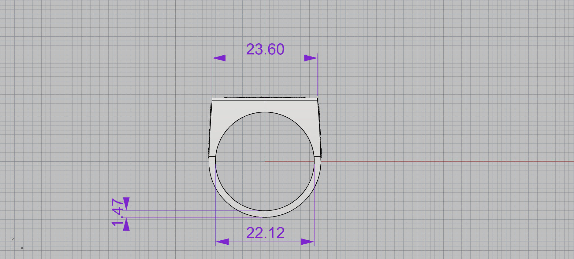 Ring with buffalo 3D print model_12