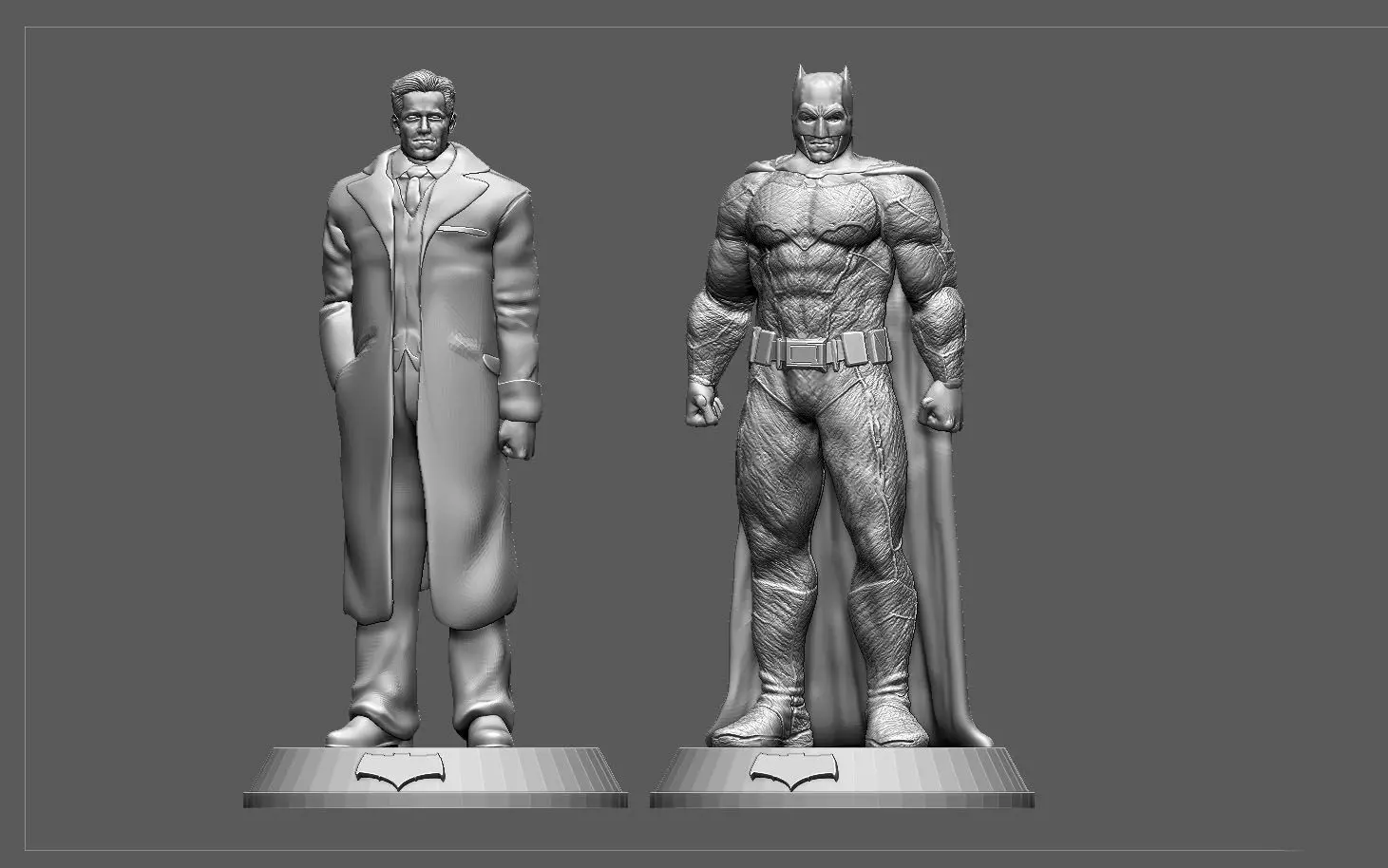 BATMAN BRUCE WAYNE STATUE DC JUSTICE LEAGUE 3D print model_0