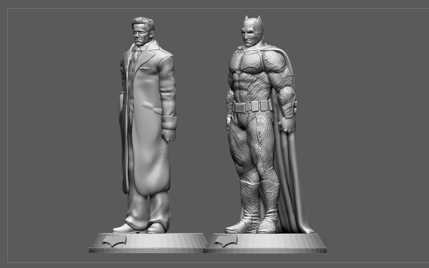 BATMAN BRUCE WAYNE STATUE DC JUSTICE LEAGUE 3D print model_1