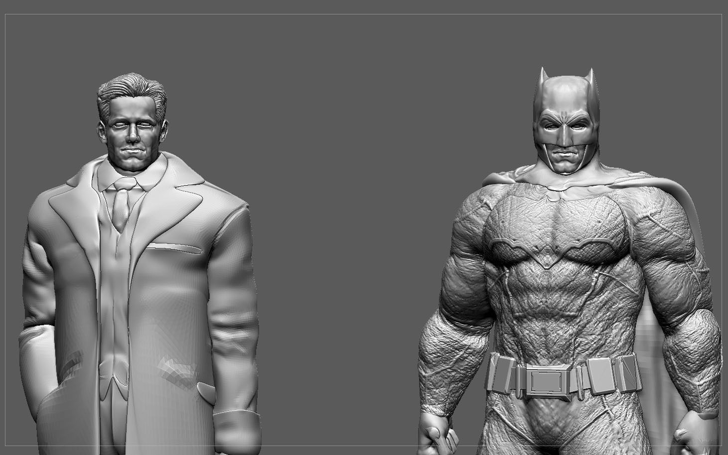 BATMAN BRUCE WAYNE STATUE DC JUSTICE LEAGUE 3D print model_3