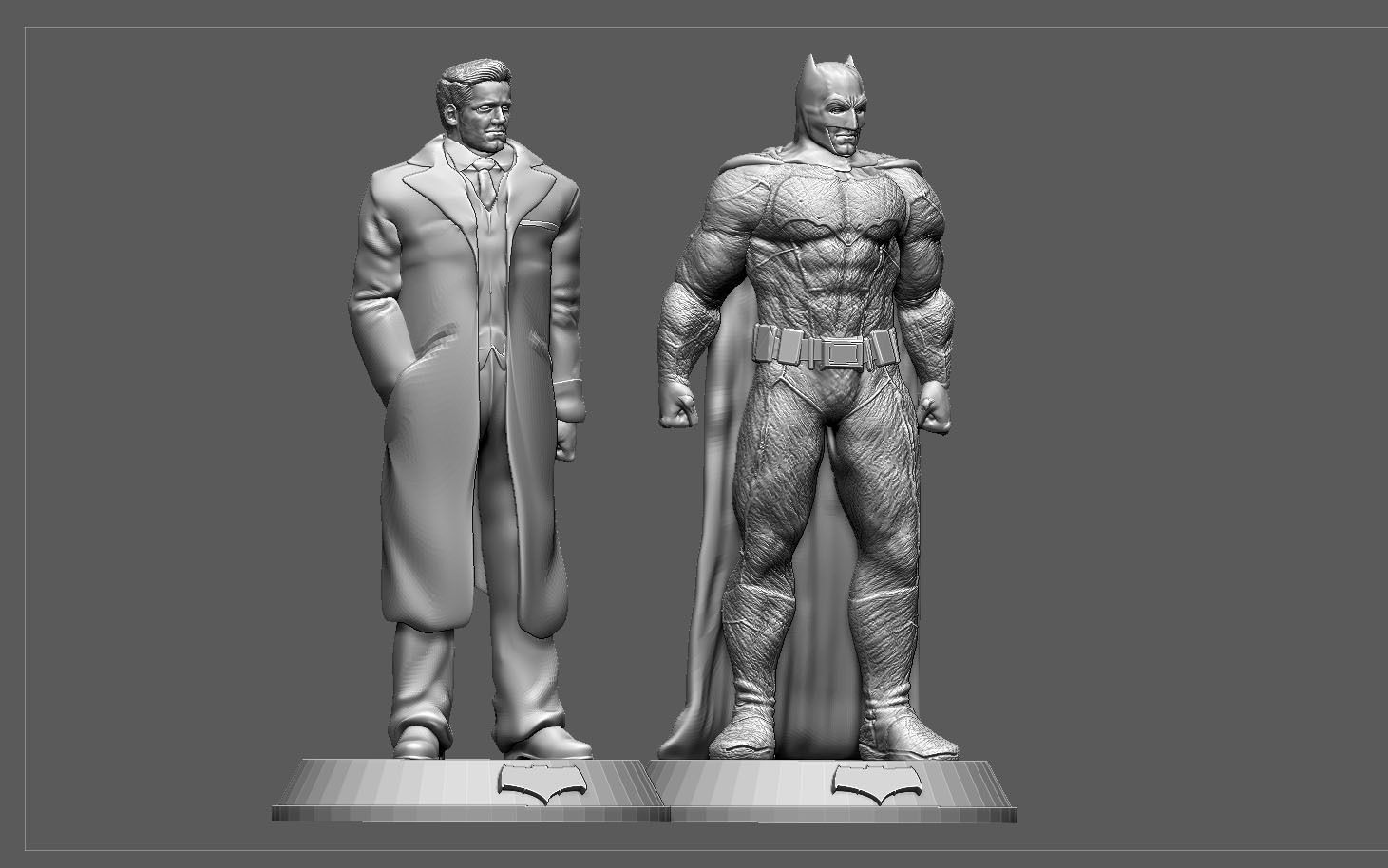 BATMAN BRUCE WAYNE STATUE DC JUSTICE LEAGUE 3D print model_2