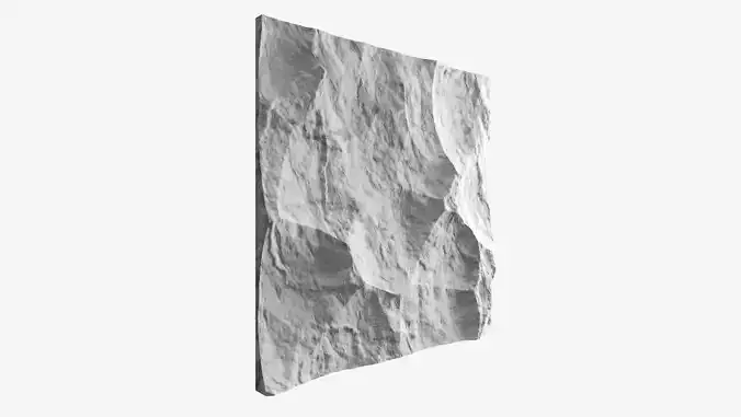 479-RockPanel piece of rock on wall