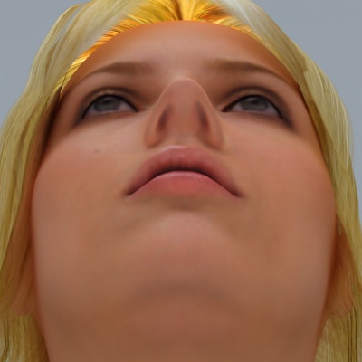 Scarlett Johansson Hair 3D model_2