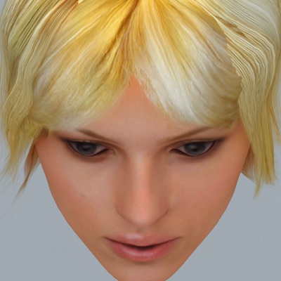 Scarlett Johansson Hair 3D model_3
