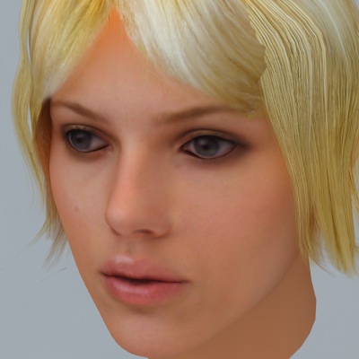 Scarlett Johansson Hair 3D model_4
