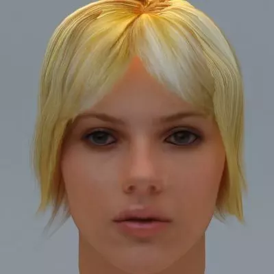 Scarlett Johansson Hair 3D model_0