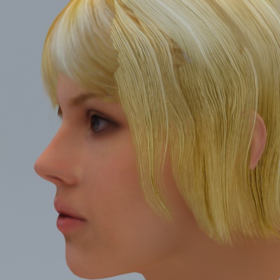 Scarlett Johansson Hair 3D model_1