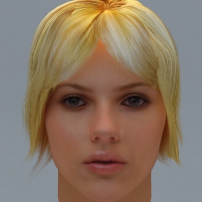 Scarlett Johansson Hair 3D Model MAX OBJ 3DS LWO LW LWS 