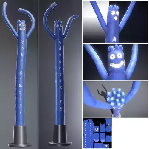 Skydancer with Animation Low-poly 3D model