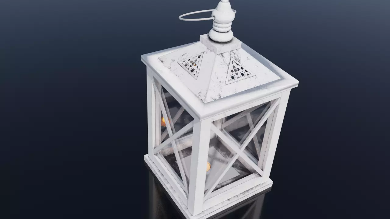 Home Decorative lantern with candle - Italia Free 3D model