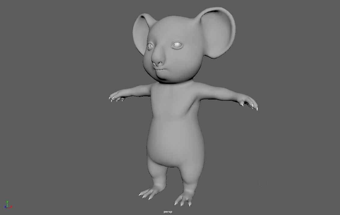 Koala Character rig Maya 3D model_4