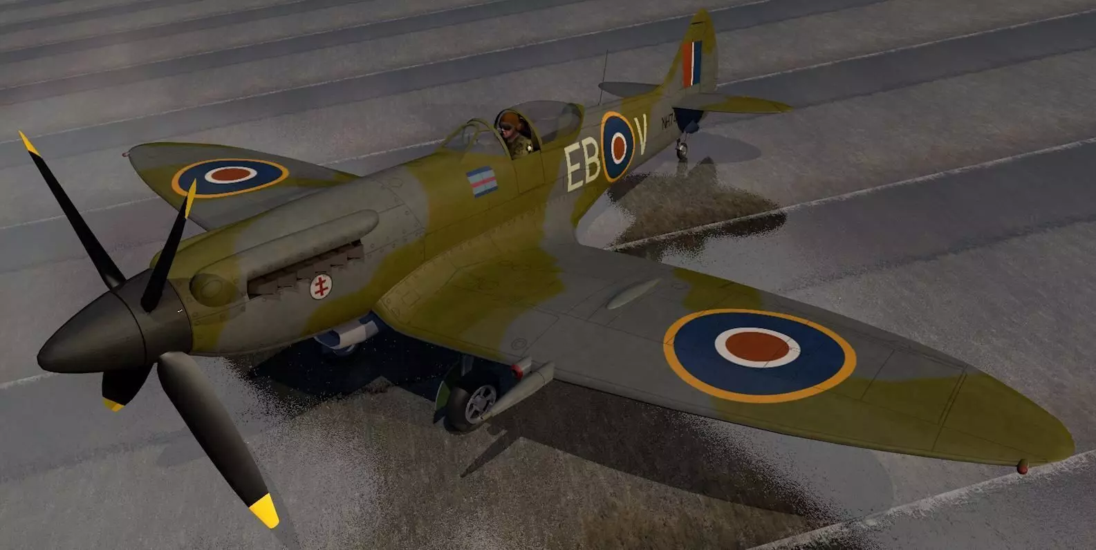 Supermarine Spitfire F Mk-14 - Mk-XIV 3D model