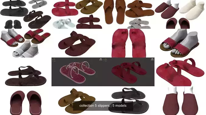 collection 5 slippers sandals and flip flops