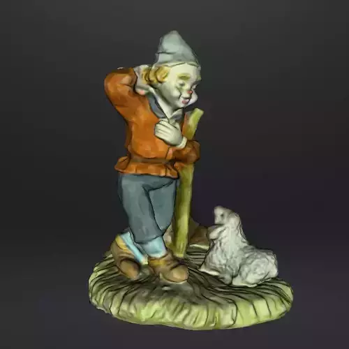 Clown et brebis contre un arbre 3D print model
