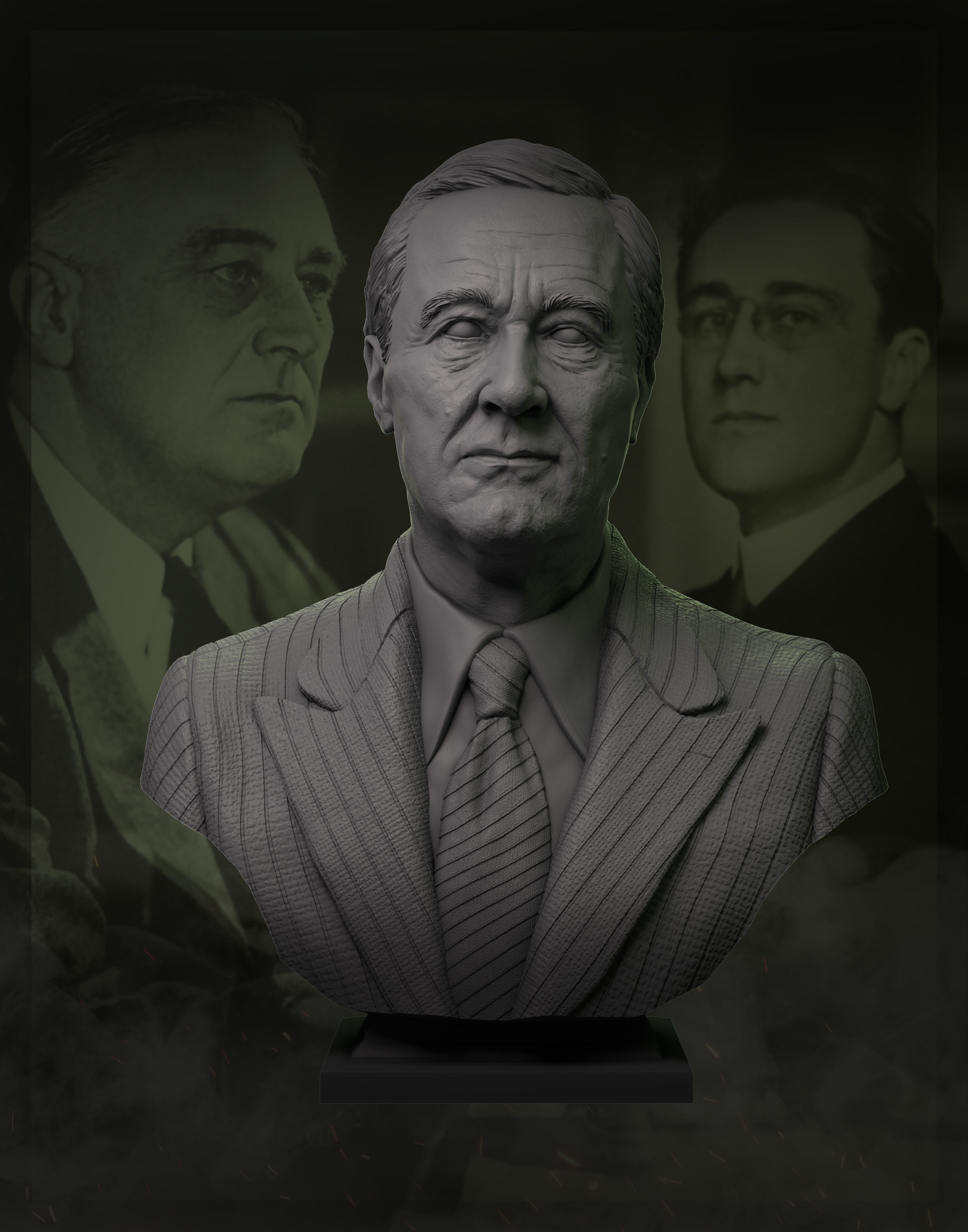 Franklin Delano Roosevelt 3D print model_6