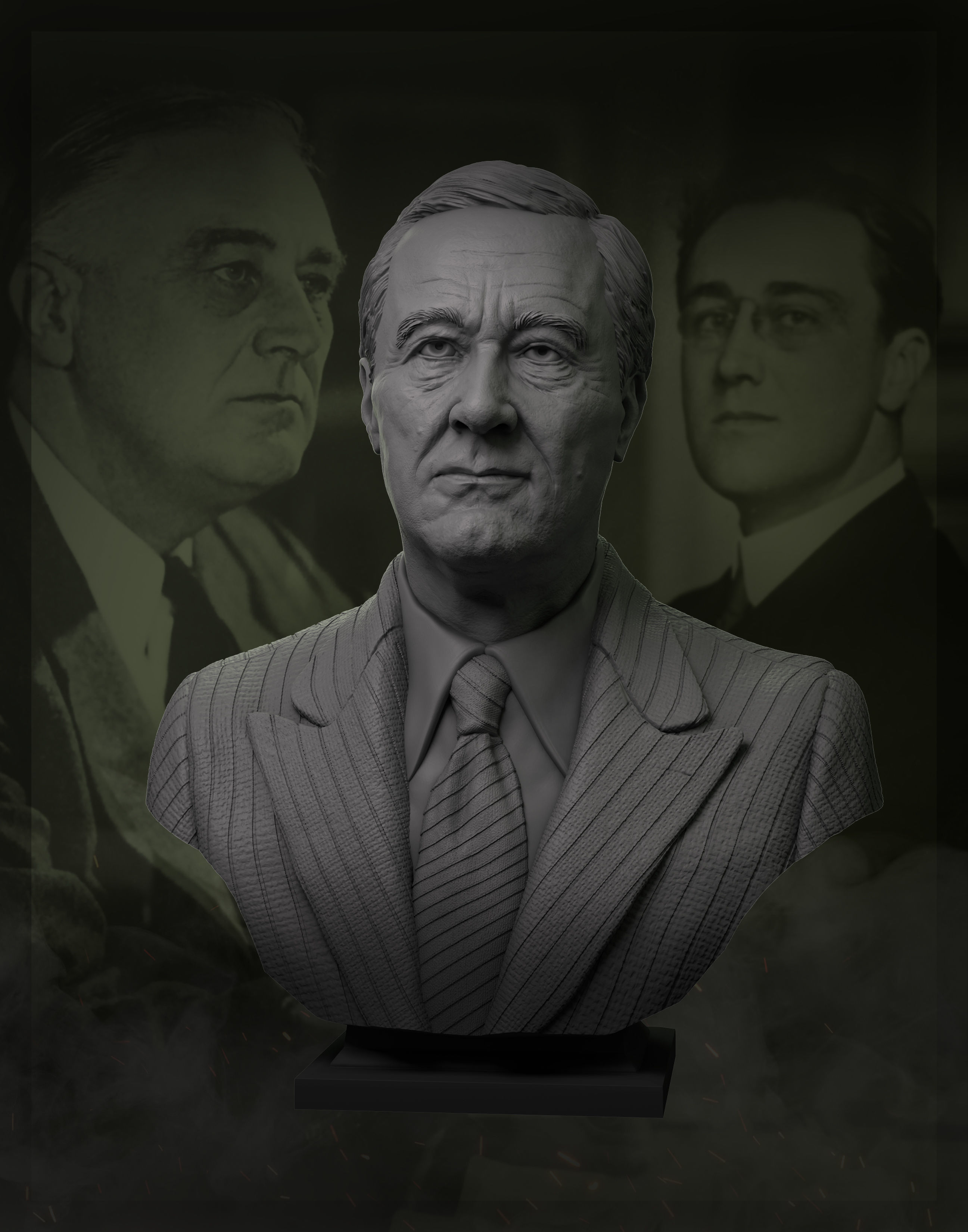 Franklin Delano Roosevelt 3D print model_2