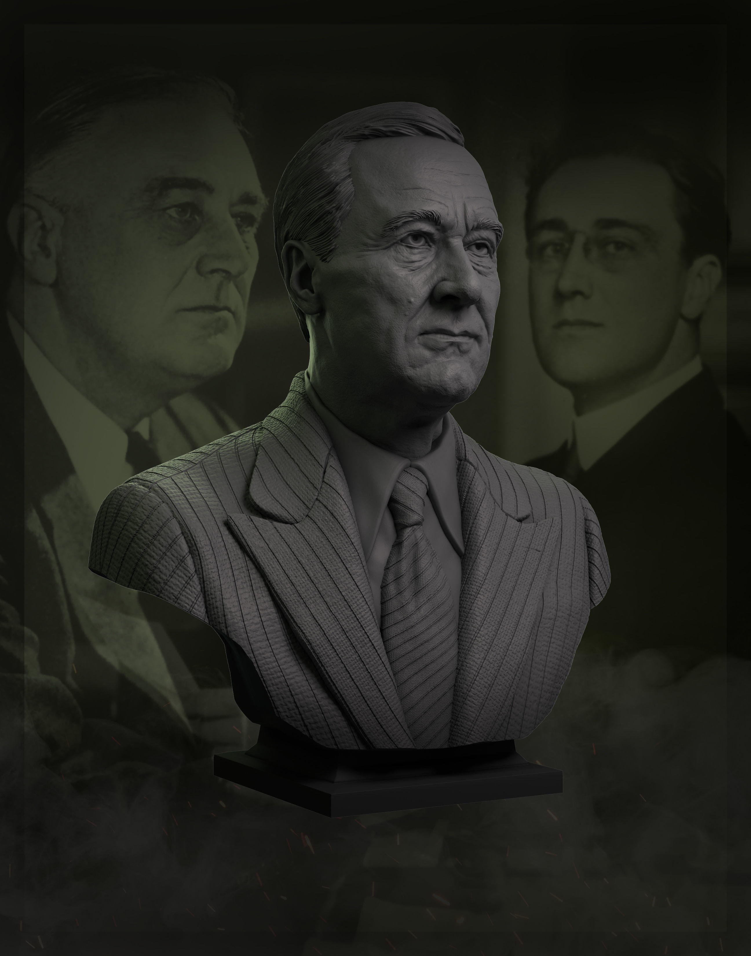 Franklin Delano Roosevelt 3D print model_7