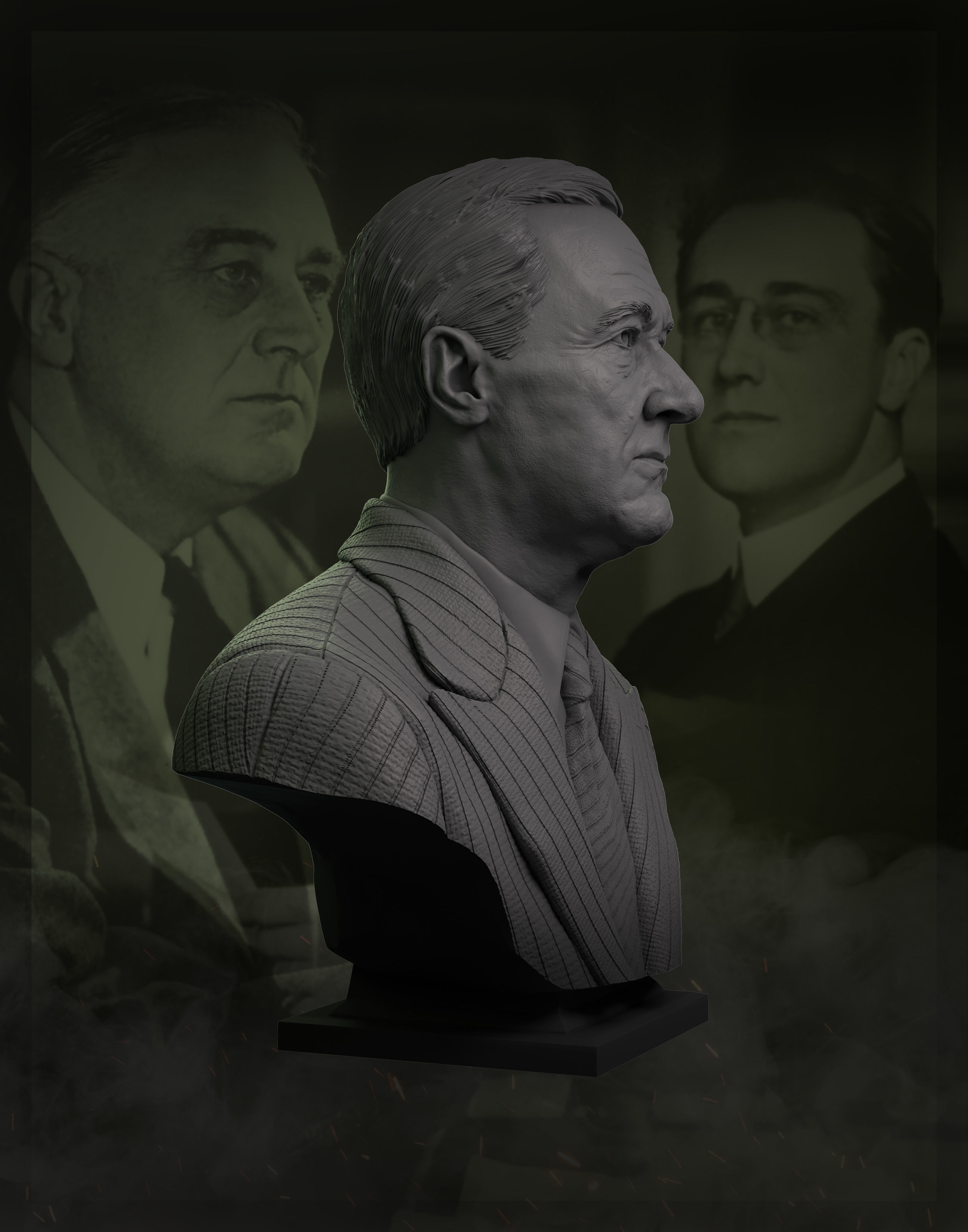 Franklin Delano Roosevelt 3D print model_8
