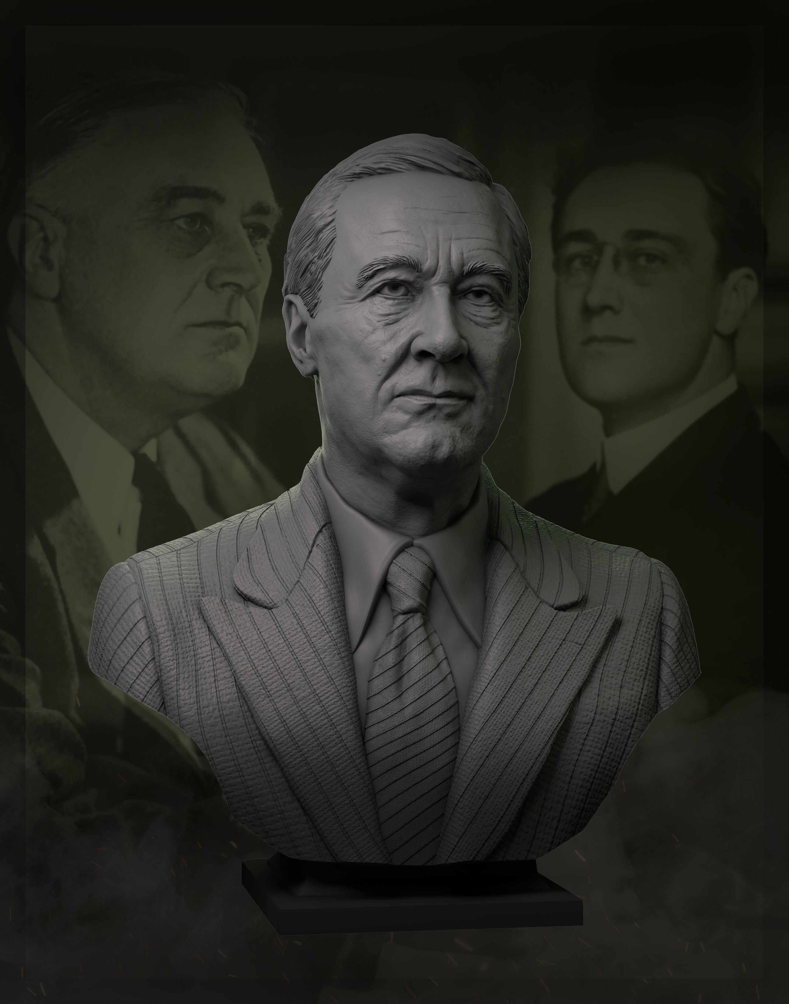 Franklin Delano Roosevelt 3D print model_5