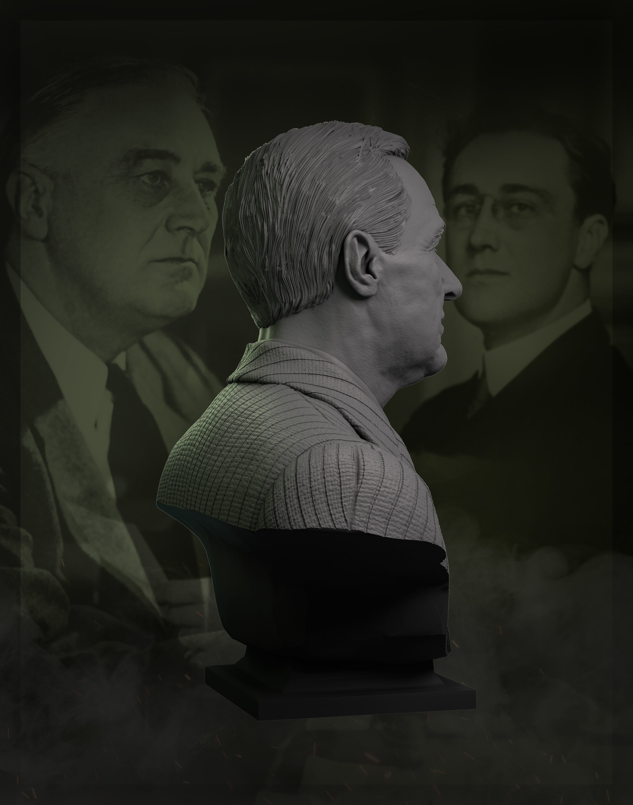 Franklin Delano Roosevelt 3D print model_9