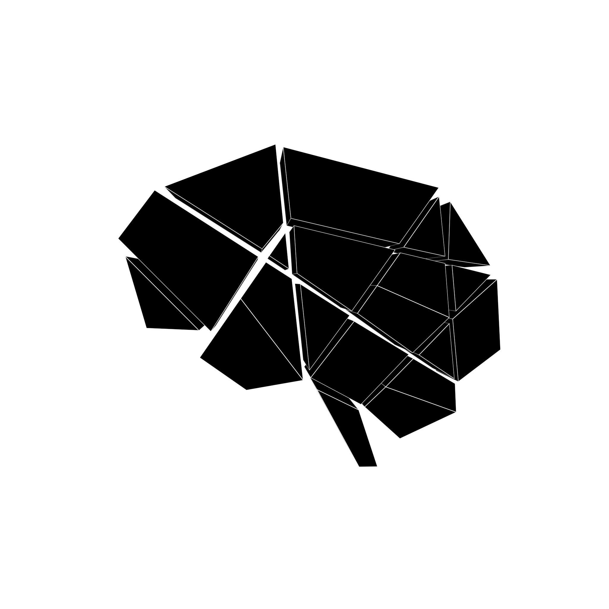 Brain Symbol v1 002 Low-poly 3D model_7