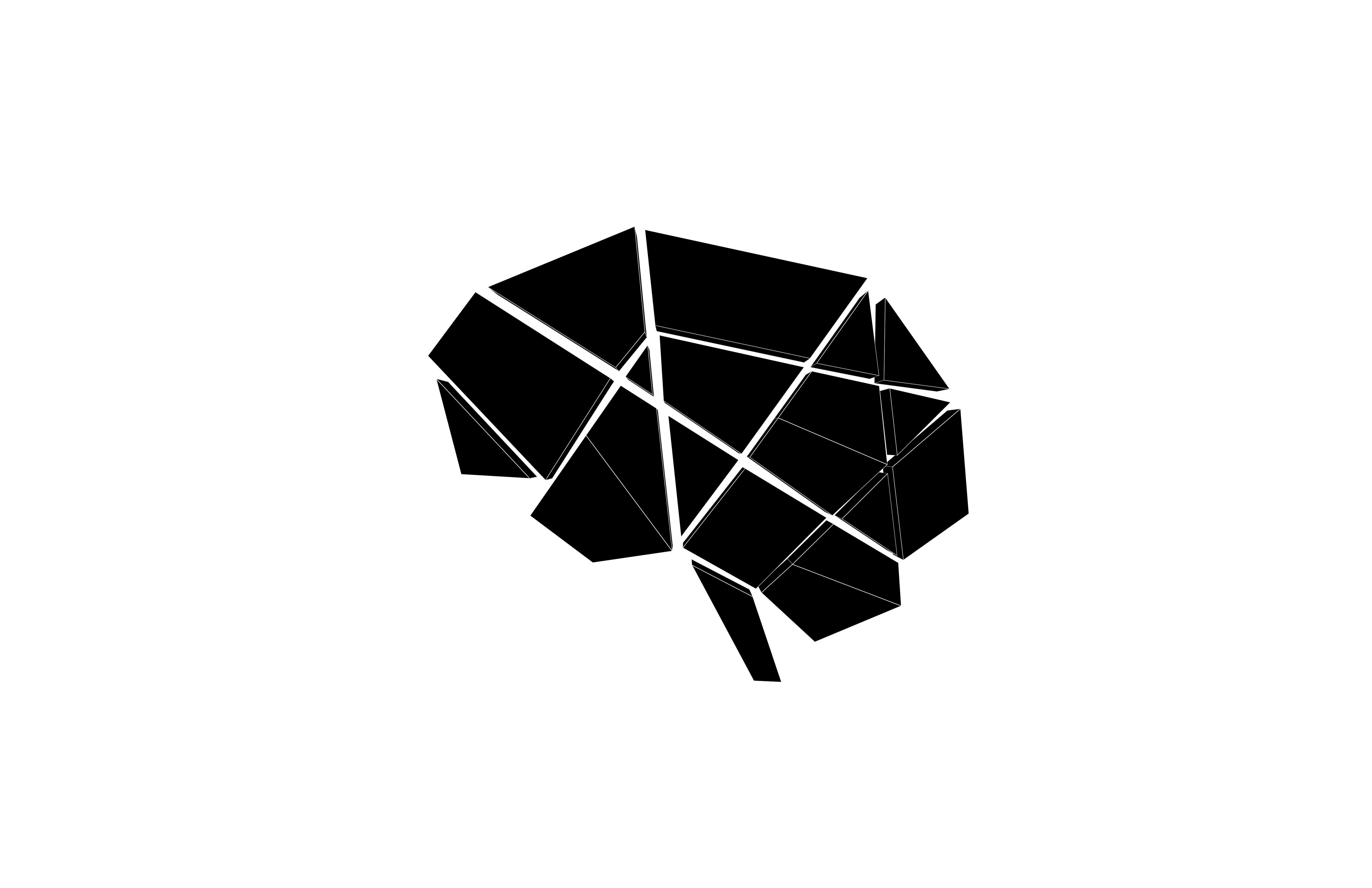 Brain Symbol v1 003 Low-poly 3D model_5