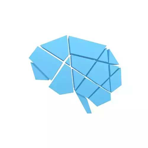 Brain Symbol v1 003 Low-poly 3D model