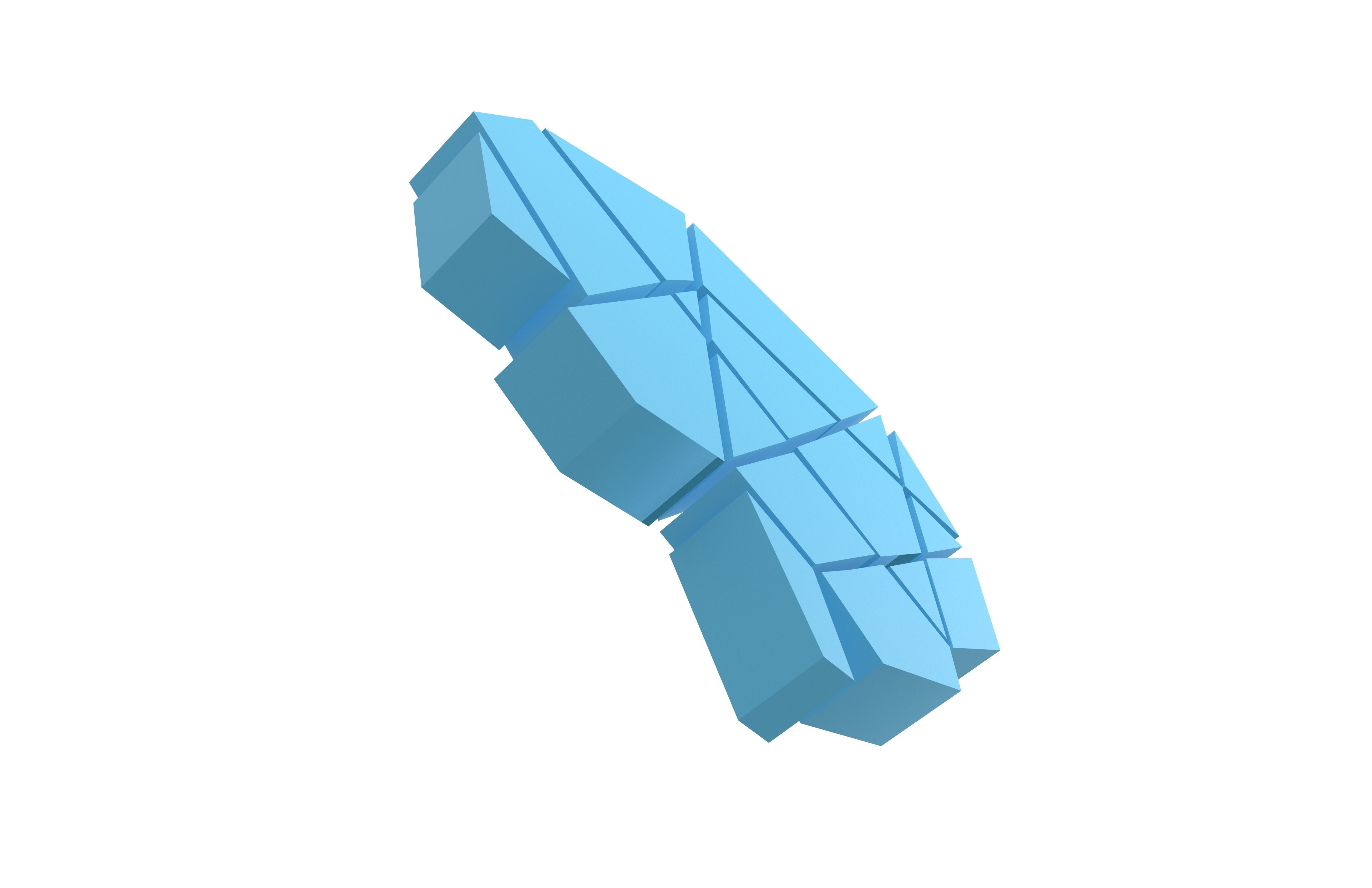 Brain Symbol v1 003 Low-poly 3D model_3