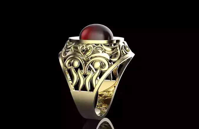Ring with Oval Gemstone